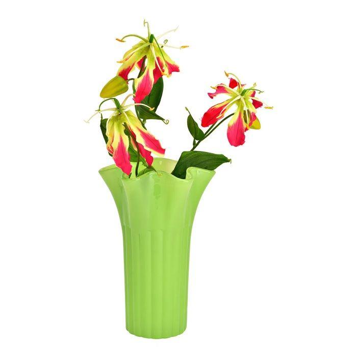 Vase en verre vert 16 x 25 x 16 cm