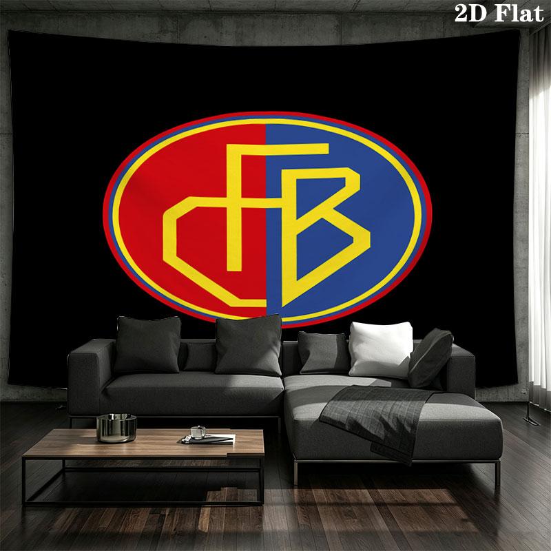 FC Basel Wall Tapestry Aesthetic Wall Hanging Printed Fabric Blanket Decorative Tapestries for Bedroom Living Room Home Decor