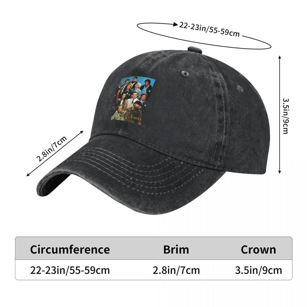 Hill Street Blues, 80S Classic demin Cap Breathable Design Caps Women Cap Man Summer