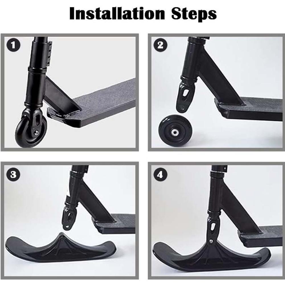 1/2 Pair Scooter Sled Ski Sleigh Snow Sledge Board Set Snow Ski Scooter Ski Sledge for Kids Outdoor Skiing Accessories