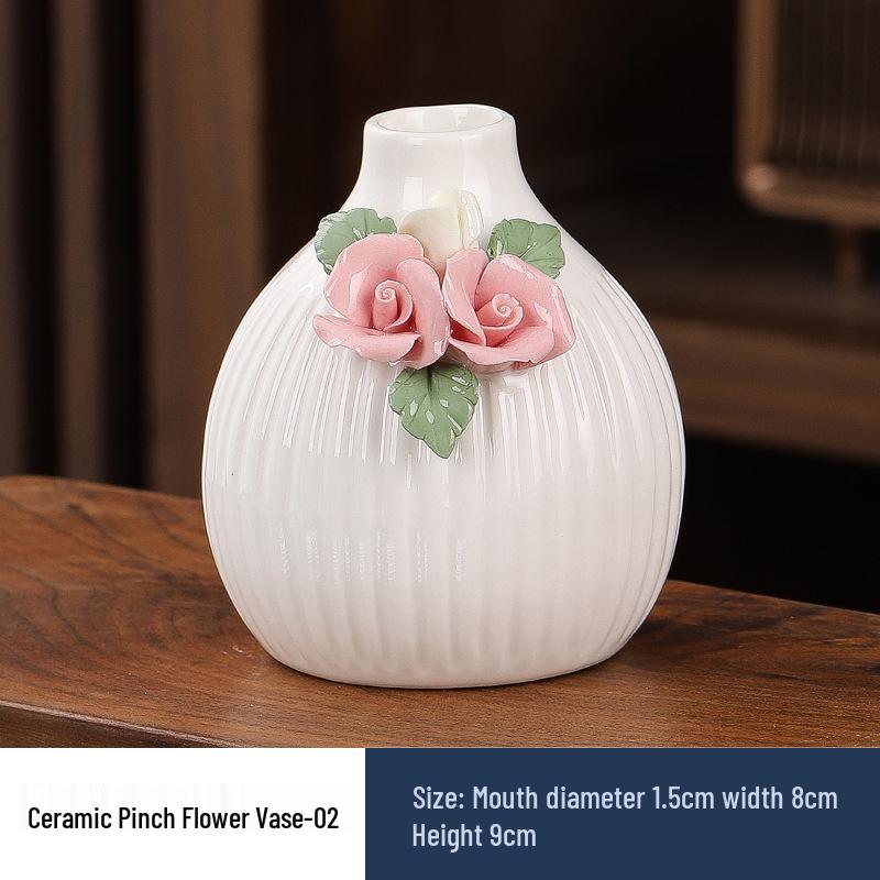 Hand-Pinched Ceramic Vase: Travel Souvenir & Home/Office Decor