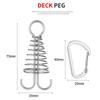 Outdoor Camping Octopus Rope Buckle Camping Deck Nail Fixed Tent Rope Buckle Spring Wind Rope Hook