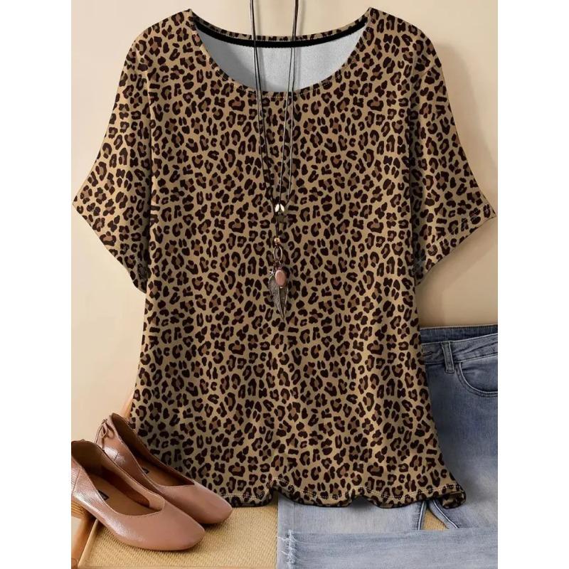 3D Printed Women's T-shirt Summer Fashion Breathable Trend Versatile Daily Wear Tops Comfortable Polyester Tees