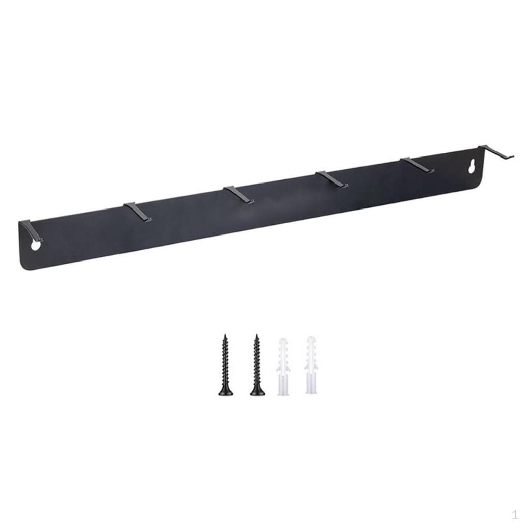 Brush Hanger Rack with Six Hooks PowderCoated Detailing Easy to Install WallMounted