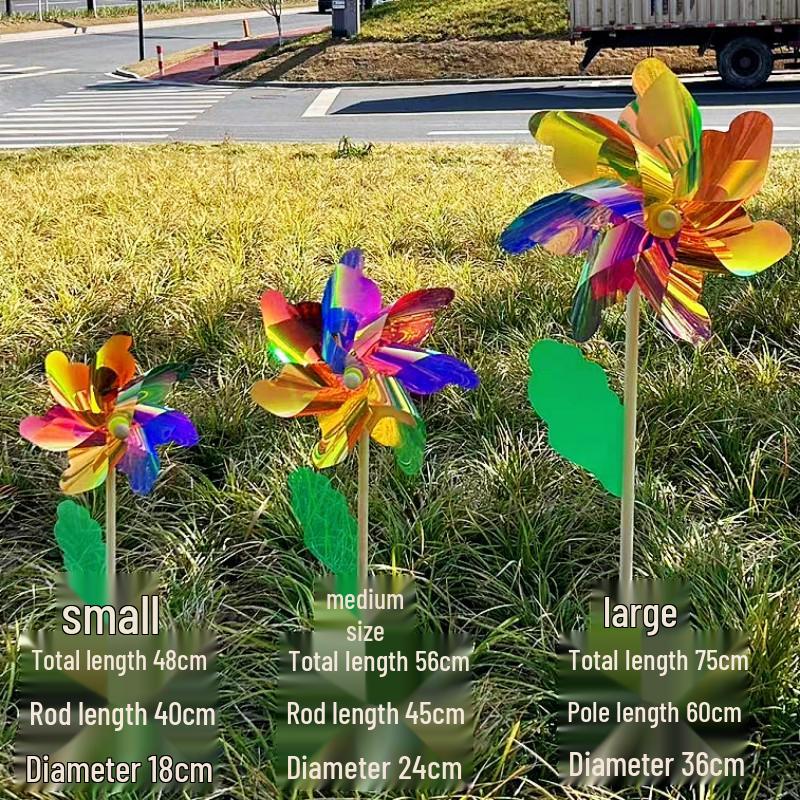 Colorful Wooden Sunflower Windmill Toy 