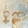 Classic Cute Personality Inlaid Zircon Earrings for Women Fashion Luxury Wedding Vintage Zircon Bridal Accessories