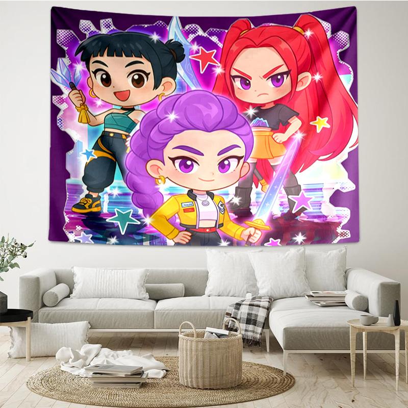 Kpop cartoon Tapestry Hanging for Bedroom,Livingroom, Playroom,Decor Art Room Wall Tapestry Holiday and Birthday Gifts