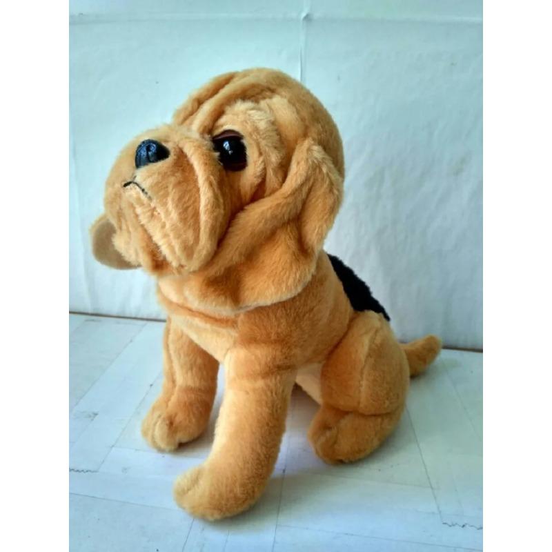 Lovely Squatting Dog 28cm Shai Pei Plush Toy Dog Soft Doll Kids Toy Birthday Gift