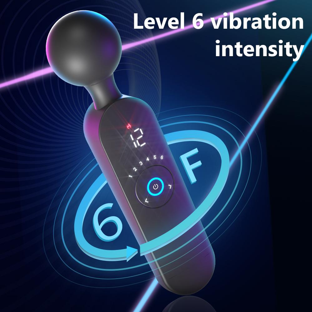Vibrátor AV Magic Wand pro ženy Stimulátor klitorisu Vyhřívání Výkonný ženský masážní přístroj Digitální displej USB dobíjecí erotická hračka