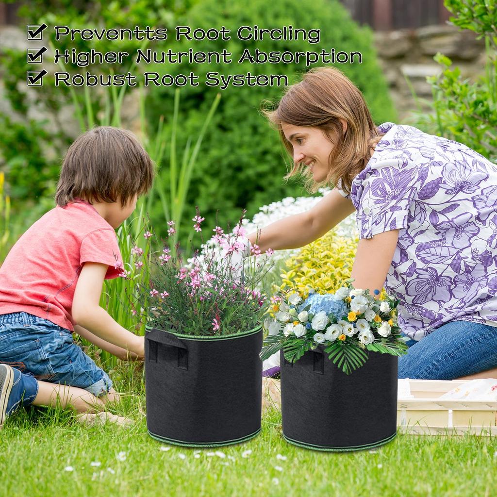 5 Gallon Fabric Grow, Bag, Non Woven Plant Grow, Bag, Plant Grow, Pot, Grow, Bag With Handle, Plant Grow, Bag
