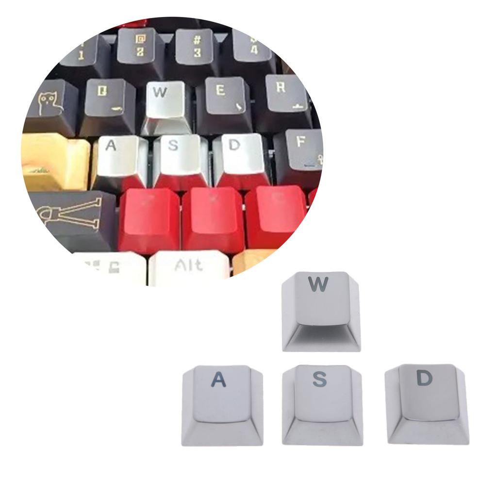 Premium Zinc Alloy Metal Keycaps CNC Laser Etched Customization Keycap for Mechanical Keyboards WASD Directions Keycaps