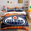 Edmonton Oilers Logo Bedding Design Print Bedding Set Duvet Cover Pillowcases (1* Duvet Cover 2* Pillowcases Do Not Include Comforter)