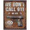 Metal Tin Signs Pistol Victory Wall Decoration Plaque Vintage Art Poster Iron Painting for Man Cave Home Cafe Garden Club Bar