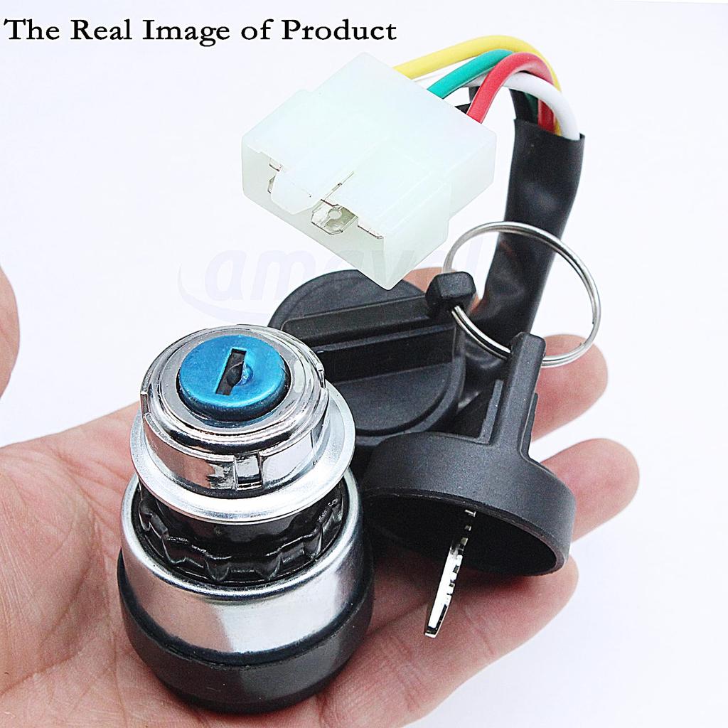 5 Wire 5 Pin Ignition Key Switch Replacement Fit For 50Cc 70Cc 90Cc 110Cc 125Cc 150Cc 200Cc 250Cc Go Kart Dune Buggy ATV.