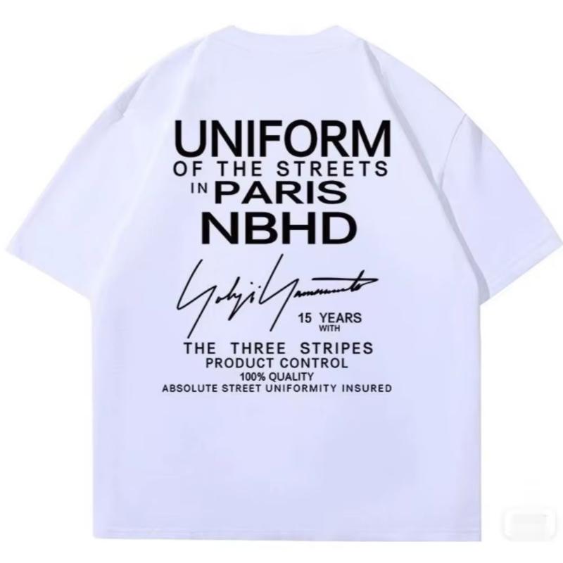 2026  Shortsleeved Letter Round Neck Printed Pure Cotton Fashionable Casual Mens and Womens Tshirts S