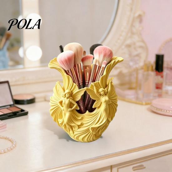 Creative Desktop Organizer 3D Printed Pen Holder, Fairies for Pens, Pencils, Makeup Brushes, Unique Desk Stationery Holder Minimalist Modern