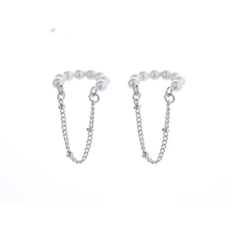 Pearl Tassel Ear Clips for Women - Sweet Fairy Style, No-Pierce Design
