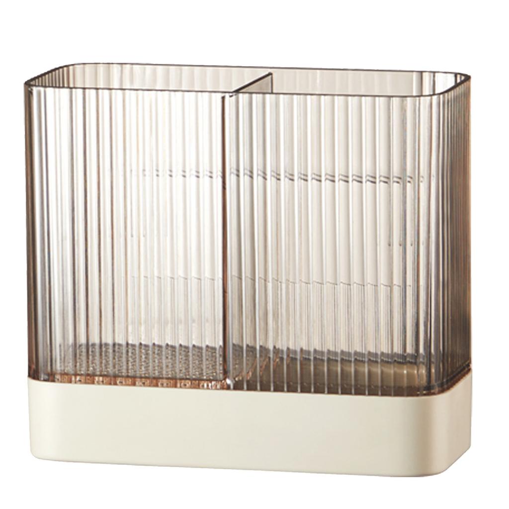 Kitchen Utensil Holder with Drain Hole Wall Mounted Plastic for Cutlery Chopstick Spoons Forks