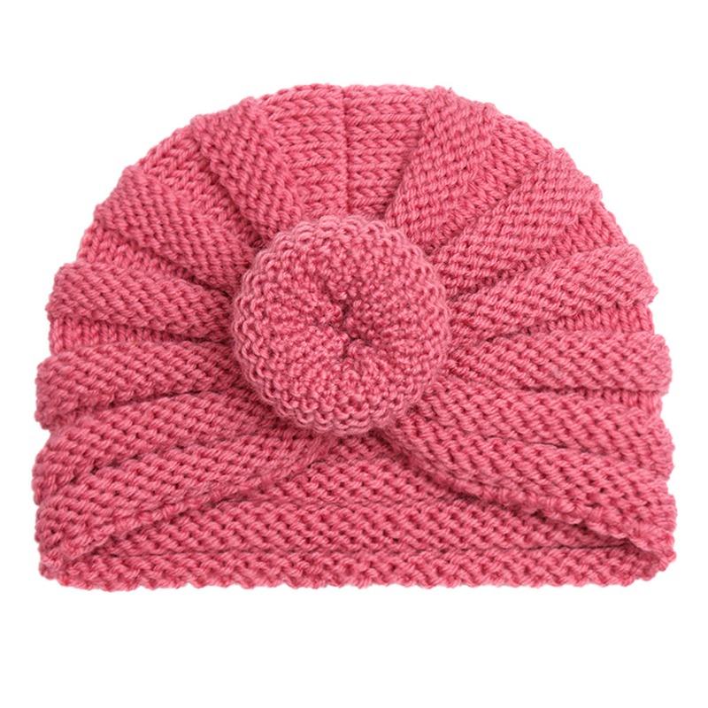 New baby donut wool hat in autumn and winter, children's warm wool pullover hat, baby hat