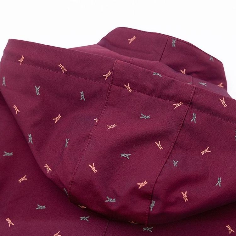 Fashion Loose Detachable Hat Mother Women's Windbreaker Printed Jacket Plus Size Jacket Top