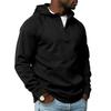 Men's Quarter Zip Hoodie Fleece Hooded Sweatshirts Kangaroo Pocket Pullover Hooded Sweatshirt Autumn Winter Casual Loose Outerwear