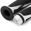 Nakira Next Generation Style Custom Grip with Bar Ends, Aluminum, for Motorcycles, Diameter 0.9 Inches (22.2 Mm), Sliver