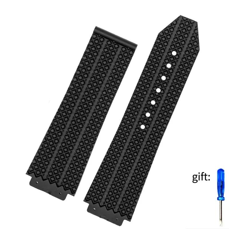 

Watch Band For HUBLOT BIG BANG Silicone 25mm*19mm Waterproof Men Watch Strap Chain Rubber Watch Bracelet Chain 25-19MM