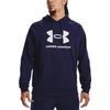 Under Armour Rival Fleece Sweatshirts Men's Navy Blue Hooded Moderate Regular Unisex 1379758-410