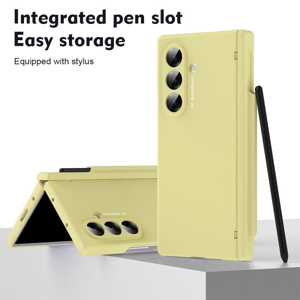 Matte Candy Color With Pen Slot Case for Samsung Galaxy Z Fold 7 6 4 3 Fold7 Screen Protector Film Hard PC Shockproof Cover