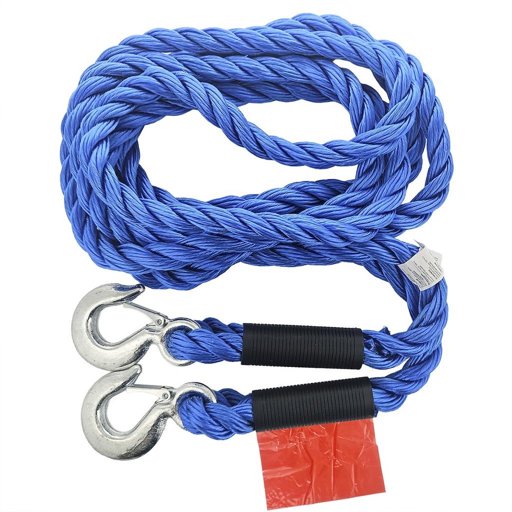 DMC Tow Rope Up To 5000 Kg, Braided with Hooks, 5 M, Heavy Duty