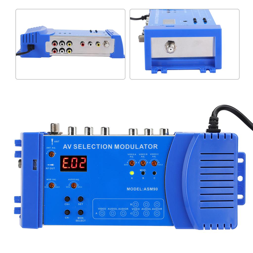 ASM90 Digital Domestic Modulator AV Optional Modulator VHF UHF PAL Standard Tragbarer Konverter für