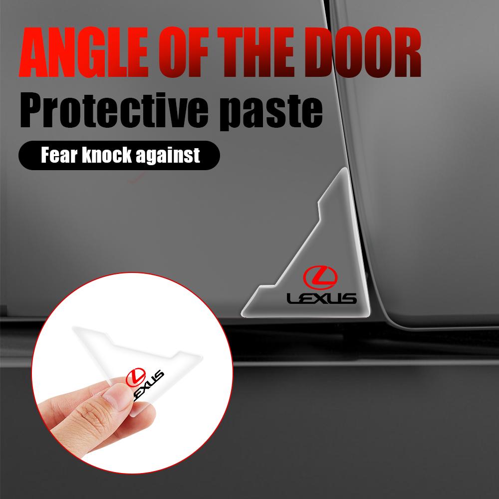 2/4Pcs Transparent Door Corner Anti-collision Stickers Accessories For Lexus LS IS350 ES300h ES300 IS250 IS220d NX350h RX GS350