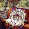 Floral Encouragement Card Blanket Personalized Name Soft Comfortable Stylish Blanket Car Blanket Perfect For Travel Camping Outdoor Home Suitable For