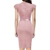New Women's Bridesmaid Dress One-Piece Mini Dress Lace Bodycon Gown