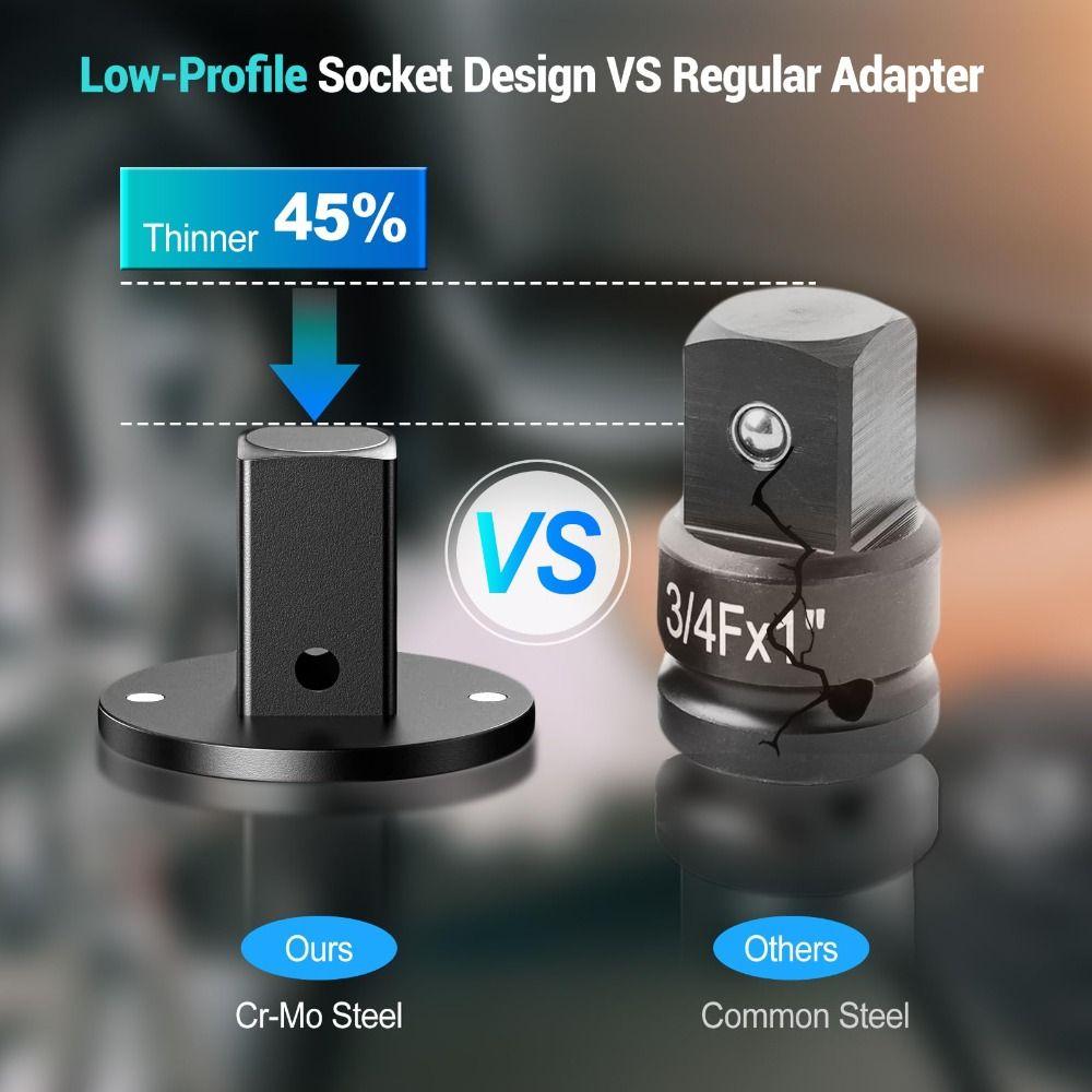 4pcs 4PCS Set Drive Ratchet Adapter Set Heavy Duty Socket Adapter Set  Tight Spaces