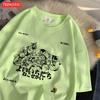 Trend Cotton Women'S T-Shirts Japanese Harajuku Style Cats Prints Short Sleeve O-Neck Oversize Breathable Summer Female Clothes