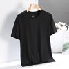 Ice silk short-sleeved men's summer elastic T-thin mesh men's quick-drying T-shirt short-sleeved sports fitness half-sleeved top half-sleeved