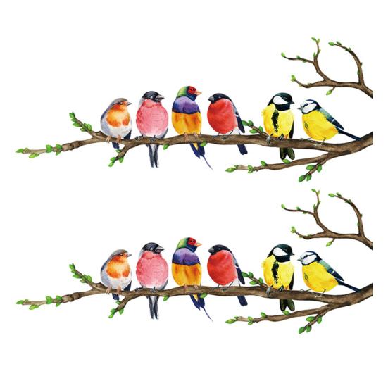 Birds on The Tree Branch Wall Sticker Removable Peel And Stick Wall Decal