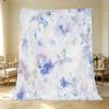 Pill-Resistant Flannel Blanket, Delicate Watercolor Floral, Soft & Skin-Friendly, Warm Cozy for Home All Seasons, Perfect for Christmas & Halloween