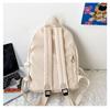 Japanese Anime Academy Style Cute Bow Color Block Pleated Soft Girl Student Backpack for Women