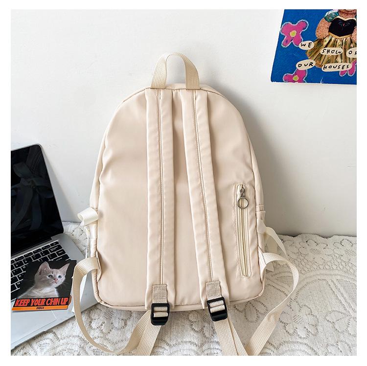 Japanese Anime Academy Style Cute Bow Color Block Pleated Soft Girl Student Backpack for Women