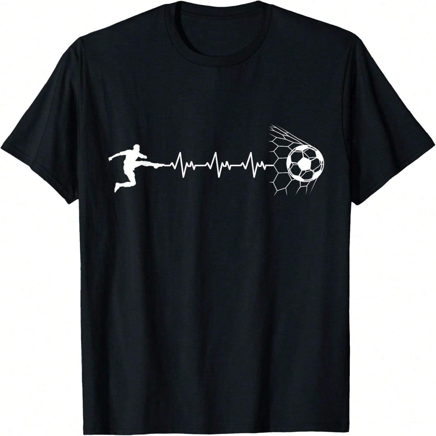 Funny Soccer Player Heart Pulse Graphic Sport Football Fan T-Shirt S разноцветный