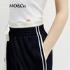 MO&Co. Sporty Color-Block Casual Straight-Leg Pants