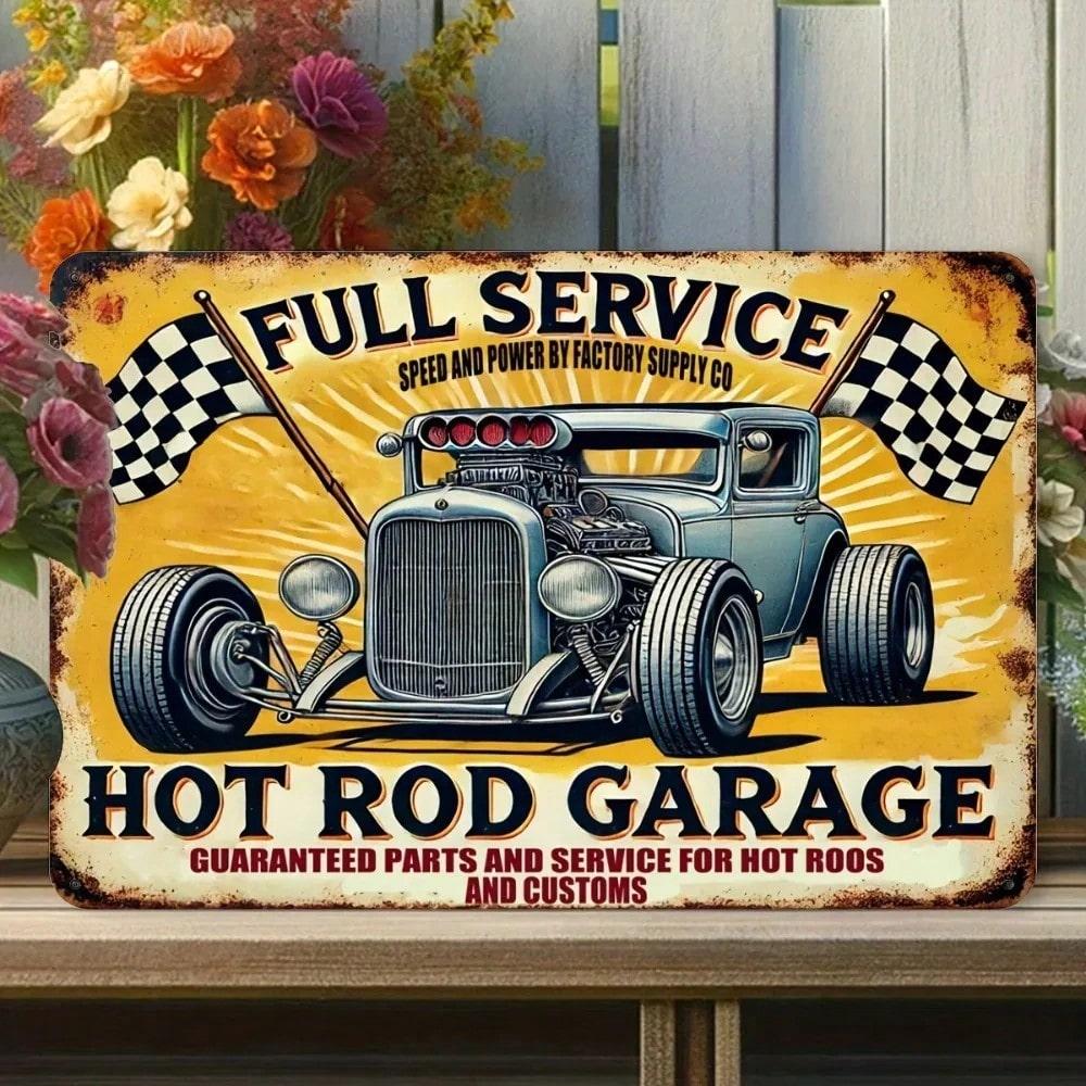 Vintage Tin Sign Wall Art Retro Garage Man Cave Bar Decor Metal Plaque