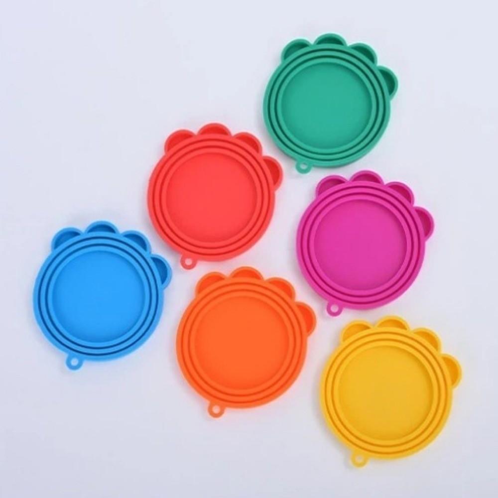 Reusable Pet Canned Lid Silicone Feeders Food Can Lid Storage Top Cap Cover  Pet Daily Supplies