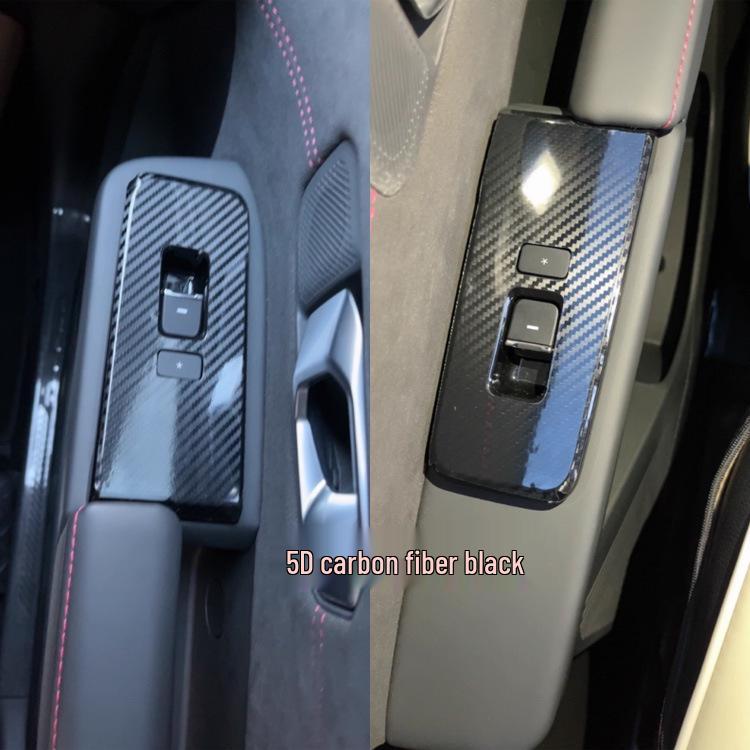 22-23 Jetour Dasheng Interior Anti-Scratch Film: Center Console, Gear Shift, Window Lift Black Warrior Stickers