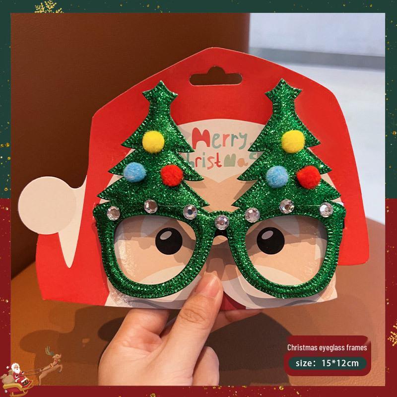 Christmas Festival Funny Elk Eyeglass Frames - Cute Cartoon Student Costume Gift & Decoration Mask