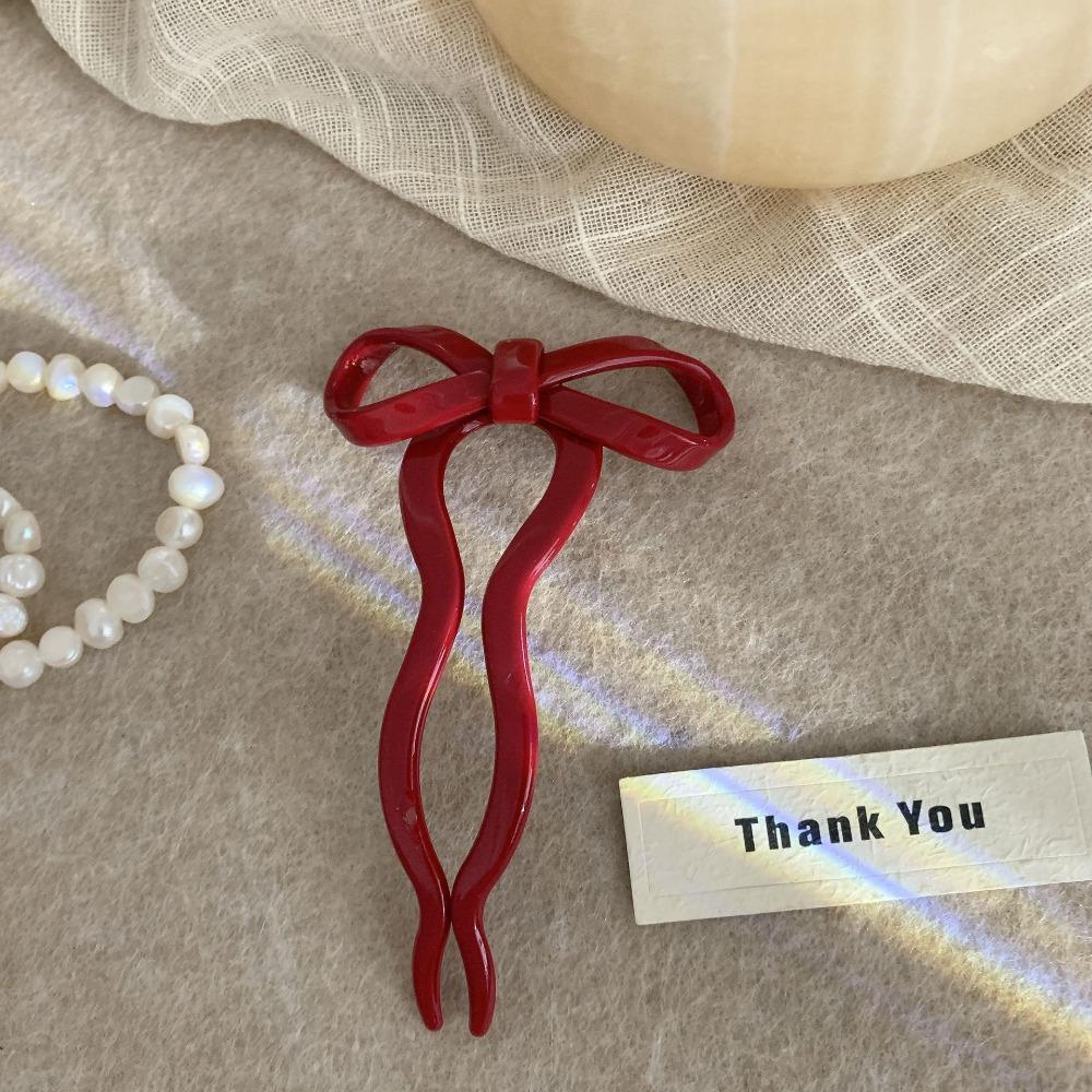 Haarstab Schleife Essigsäure Chinesischer Stil Kopfschmuck Pan Haargabel Niedliche U-förmige Haarnadel Damen