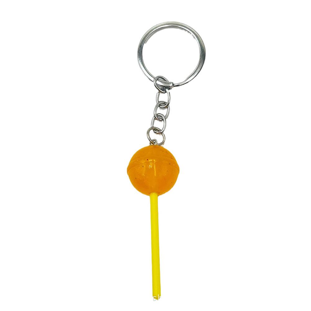 Simulation Lollipop Keychain Candy Pendant Transparent Resin Diy Accessories Couple Family Keychain Pendant