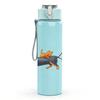 1PC Flower Dachshund Puppy 750ml Color Plastic Sports Water Bottle Leakproof Flip Straw Lid Suitable for Sports Office Home Use